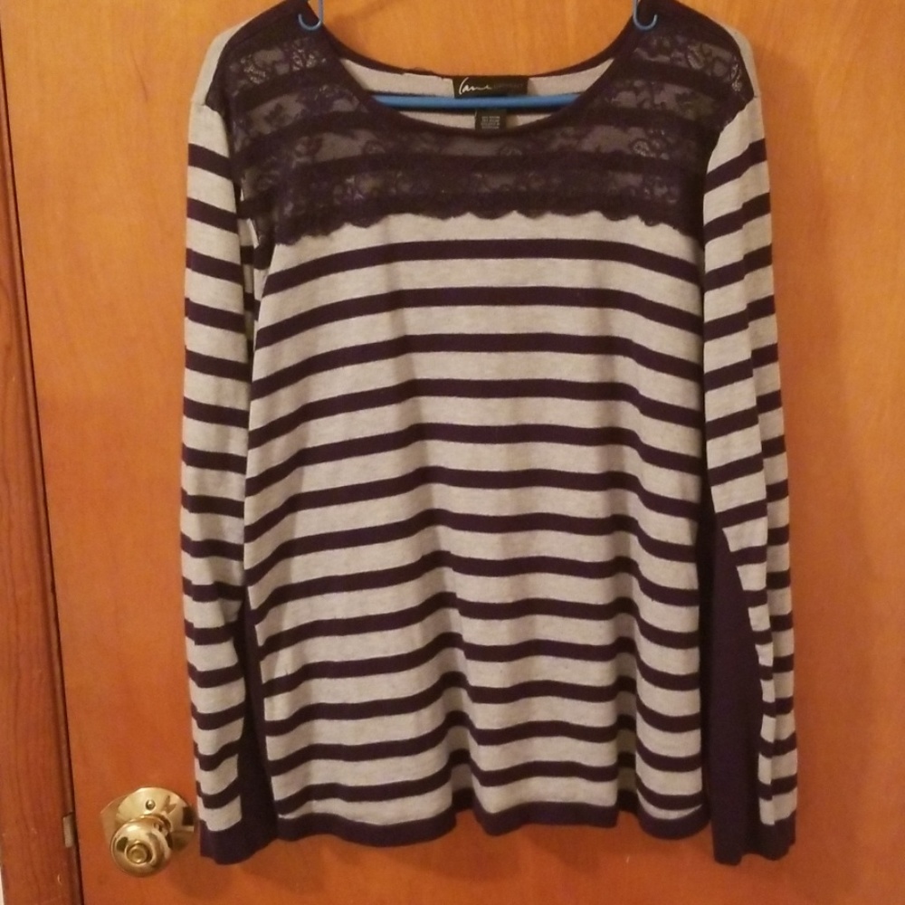 Grey striped Sweater